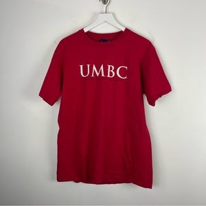 Vintage University Of Maryland Baltimore County UMBC Men's Red T-Shirt